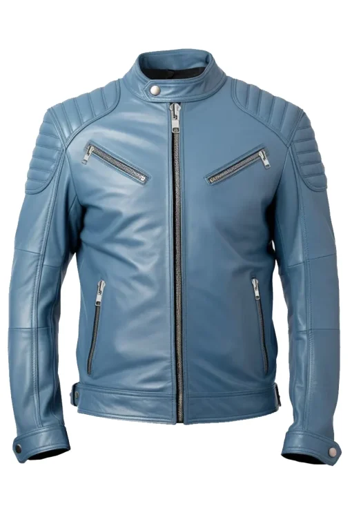 mens-quilted-shoulder-blue-faux-leather-jacket