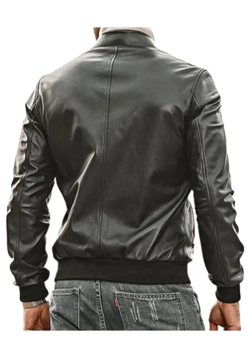 mens-red-zip-black-faux-leather-bomber-jacket