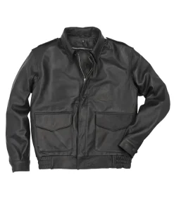 mens-removable-shearling-collar-black-faux-leather-bomber-jacket