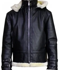 mens-shearling-black-faux-leather-hooded-jacket
