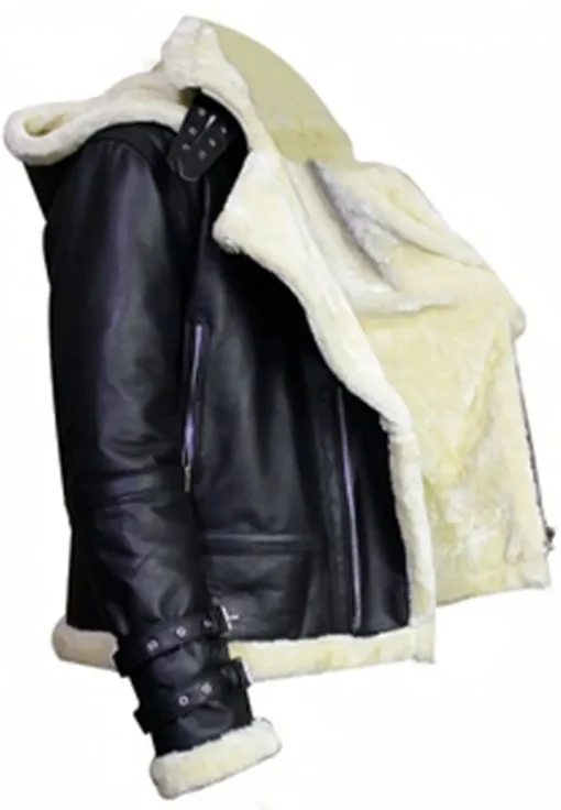 mens-shearling-black-faux-leather-hooded-jacket