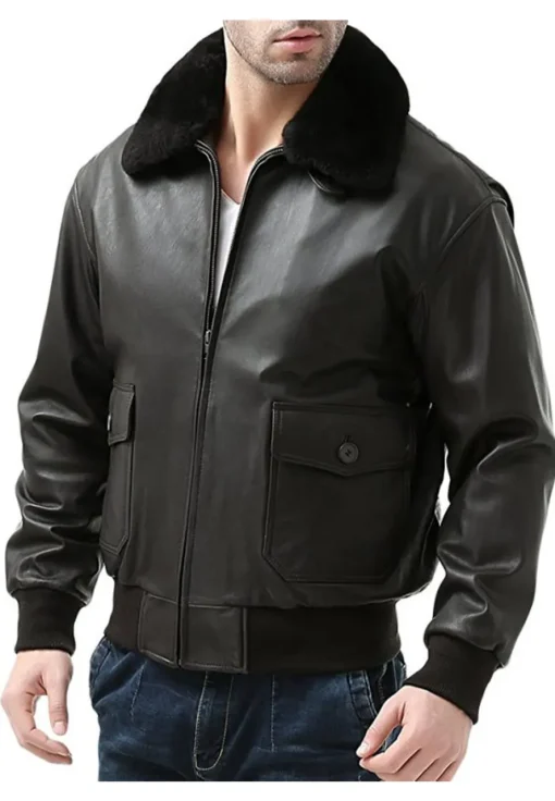 mens-shearling-collar-bomber-black-faux-leather-jacket