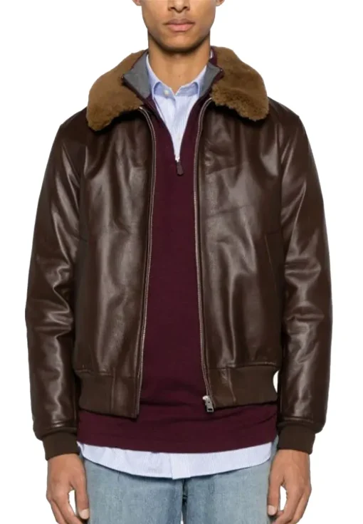mens-shearling-collar-brown-faux-leather-bomber-jacket