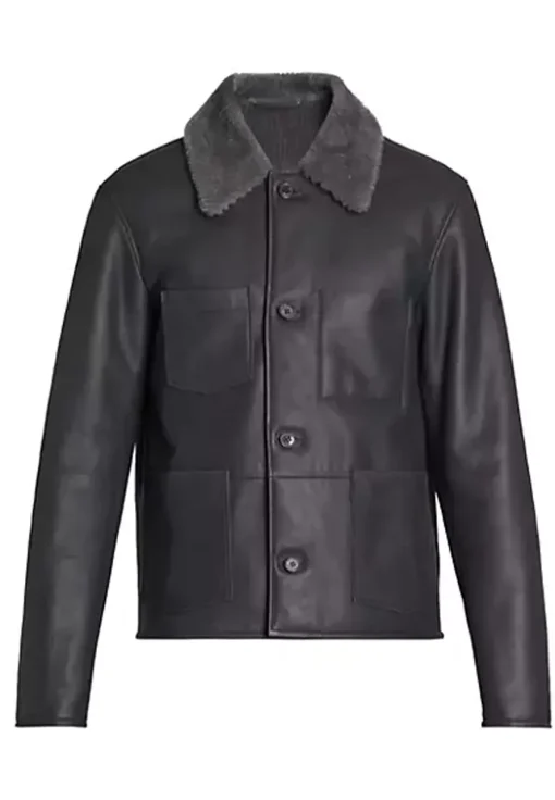mens-shearling-collar-dark-grey-faux-leather-jacket