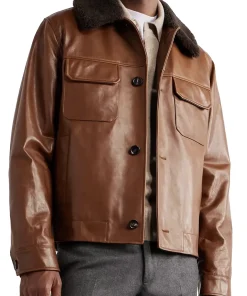 mens-shearling-collar-tan-faux-leather-jacket