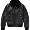 mens-shearling-trimmed-black-faux-leather-bomber-jacket