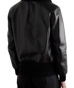 mens-shearling-trimmed-black-faux-leather-bomber-jacket