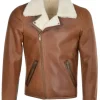 mens-side-zip-brown-faux-leather-shearling-biker-jacket