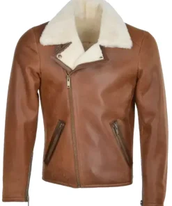 mens-side-zip-brown-faux-leather-shearling-biker-jacket