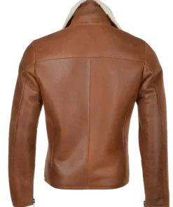 mens-side-zip-brown-faux-leather-shearling-biker-jacket
