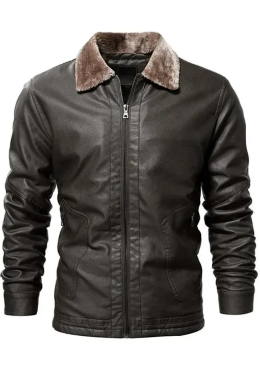 mens-vintage-shearling-collar-coffee-faux-leather-jacket