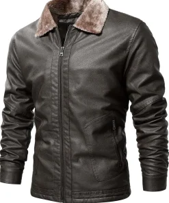 mens-vintage-shearling-collar-coffee-faux-leather-jacket