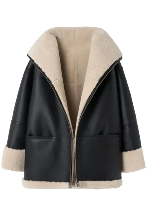 womens-aviator-black-shearling-faux-leather-long-jacket