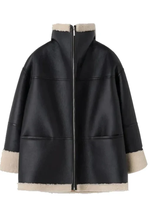 womens-aviator-black-shearling-faux-leather-long-jacket