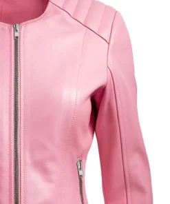 womens-biker-pink-faux-leather-jacket