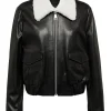 womens-black-faux-leather-bomber-jacket-with-fur-collar
