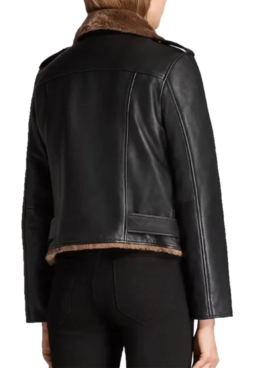 womens-black-faux-leather-brown-shearling-jacket