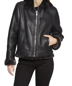 womens-black-faux-leather-shearling-flight-jacket