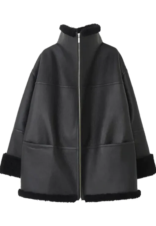 womens-black-shearling-faux-leather-long-jacket