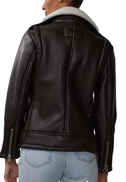 womens-brown-faux-leather-shearling-belted-jacket