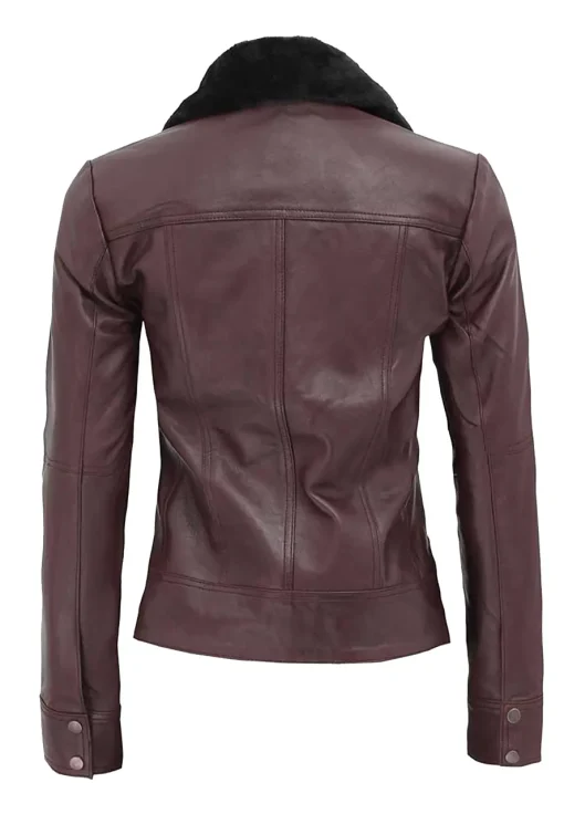 womens-brown-fur-collar-faux-leather-jacket