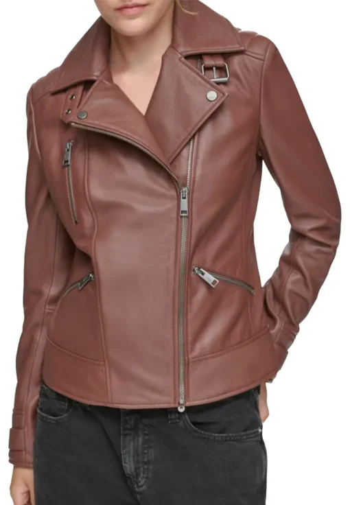 womens-brown-racer-faux-leather-jacket