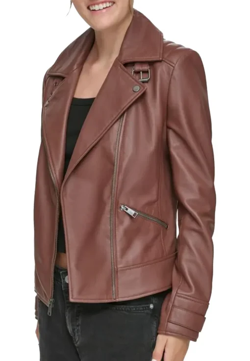 womens-brown-racer-faux-leather-jacket