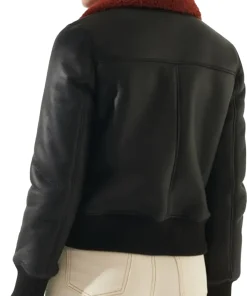 womens-casual-black-faux-leather-shearling-bomber-jacket