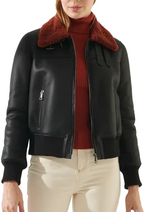 womens-casual-black-faux-leather-shearling-bomber-jacket