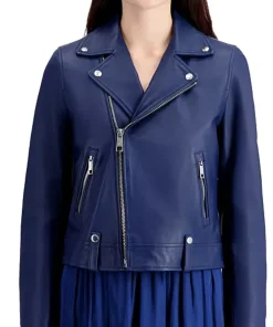 womens-dark-navy-faux-leather-biker-jacket