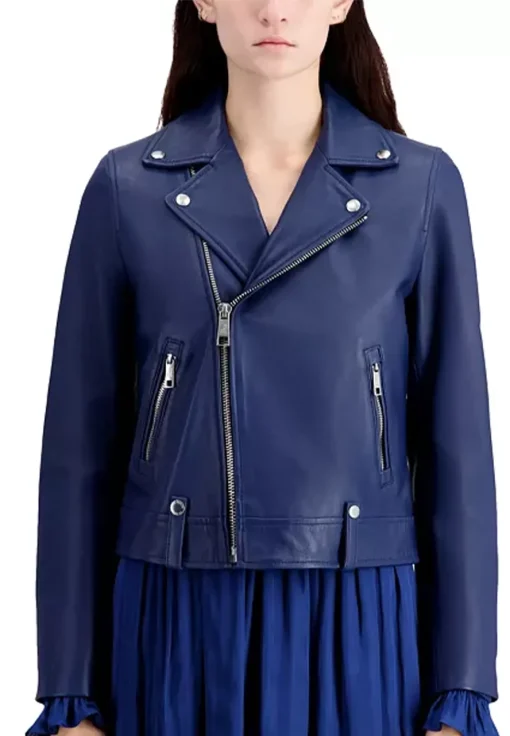 womens-dark-navy-faux-leather-biker-jacket
