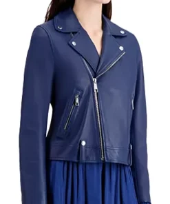 womens-dark-navy-faux-leather-biker-jacket