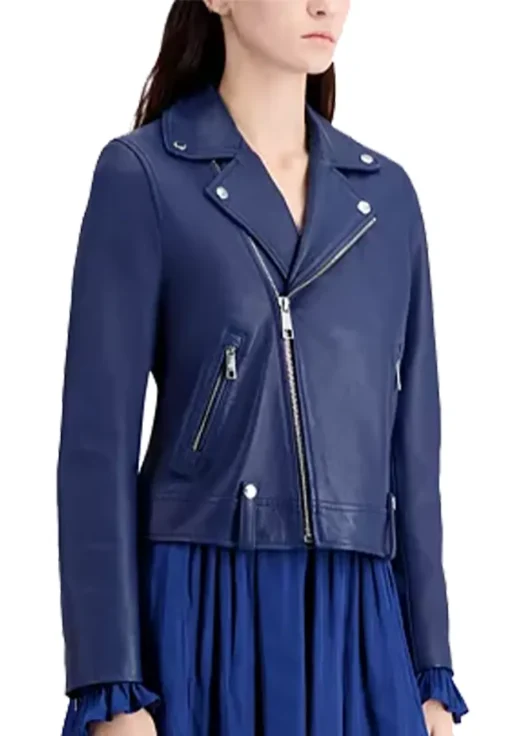 womens-dark-navy-faux-leather-biker-jacket