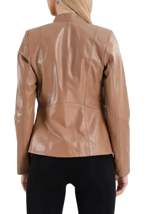 womens-elegant-camel-faux-leather-jacket