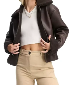 womens-faux-shearling-brown-faux-leather-jacket