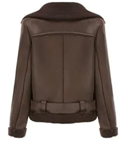 womens-fleece-lined-brown-faux-leather-jacket