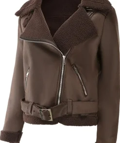 womens-fleece-lined-brown-faux-leather-jacket