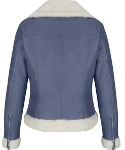 womens-fleece-lined-navy-faux-leather-jacket