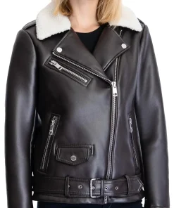 womens-fur-collar-black-biker-faux-leather-jacket