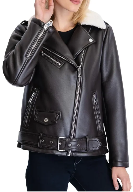 womens-fur-collar-black-biker-faux-leather-jacket