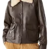 womens-fur-collar-brown-faux-leather-jacket