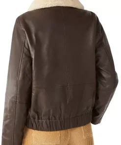 womens-fur-collar-brown-faux-leather-jacket