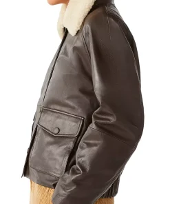 womens-fur-collar-brown-faux-leather-jacket