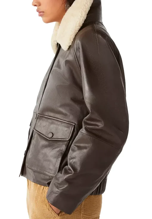 womens-fur-collar-brown-faux-leather-jacket