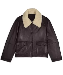 womens-fur-collar-brown-faux-leather-jacket