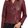 womens-fur-collar-maroon-faux-leather-biker-jacket
