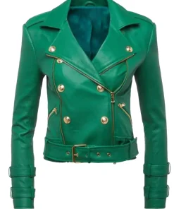 womens-green-faux-leather-billie-belted-jacket