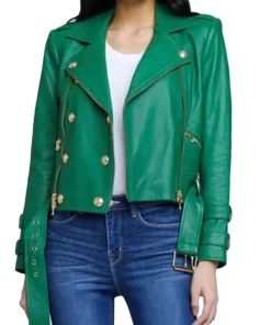womens-green-faux-leather-billie-belted-jacket