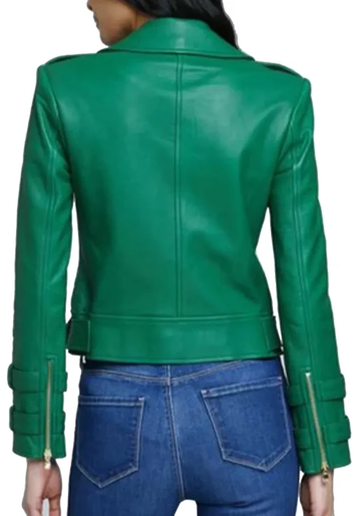 womens-green-faux-leather-billie-belted-jacket