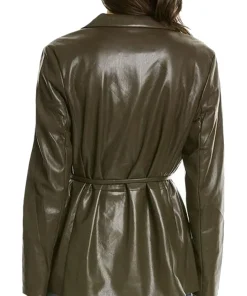 womens-green-faux-leather-tie-jacket